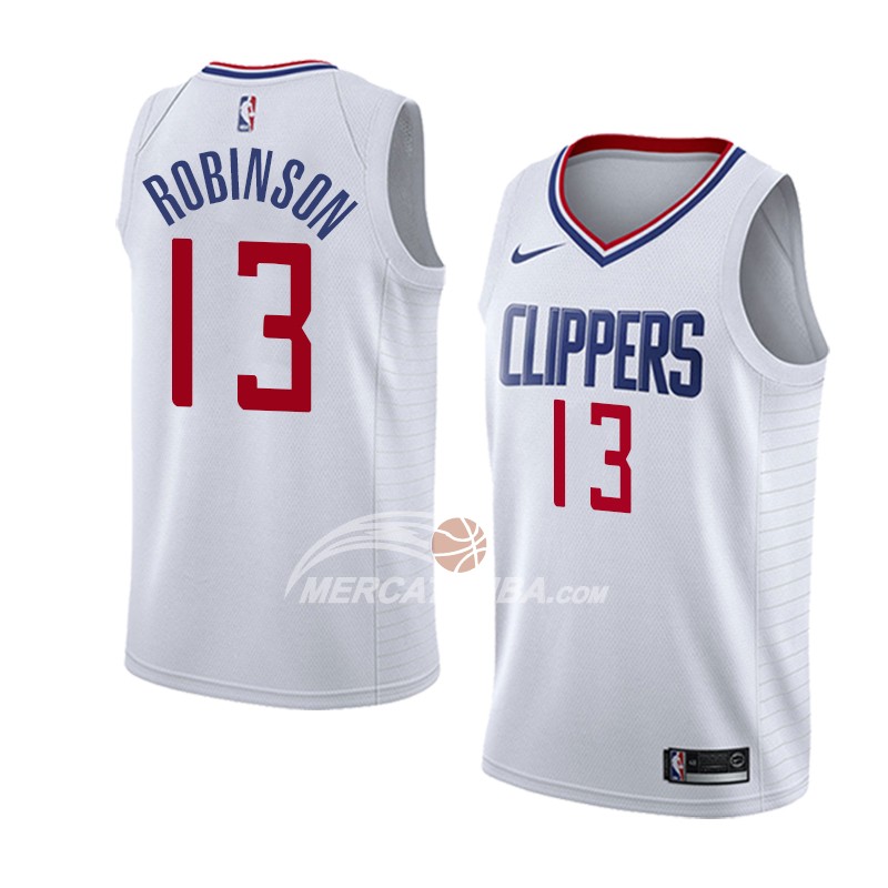 Maglia Los Angeles Clippers Jerome Robinson Association 2018 Bianco